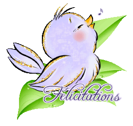 Gif animé félicitations oiseau